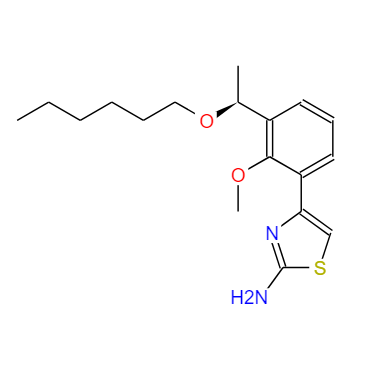 (S)-4-(3-(1-(正己氧基)乙基)-2-甲氧基苯基)噻唑-2-胺,(S)-4-(3-(1-(hexyloxy)ethyl)-2-methoxyphenyl)thiazol-2-amine