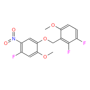 1,2-二氟-3-((4-氟-2-甲氧基-5-硝基苯氧基)甲基)-4-甲氧基苯,1,2-difluoro-3-((4-fluoro-2-methoxy-5-nitrophenoxy)methyl)-4-methoxybenzene