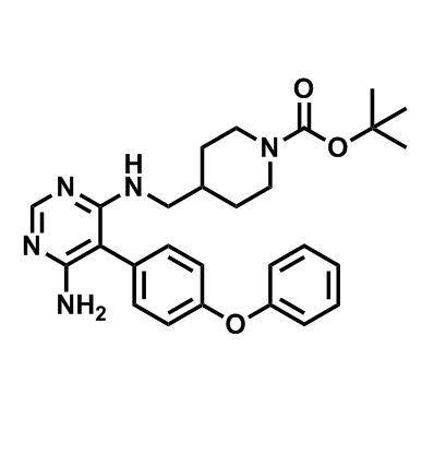 tert-Butyl 4-(((6-amino-5-(4-phenoxyphenyl)pyrimidin-4-yl)amino)methyl)piperidine-1-carboxylate