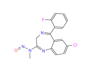 7-氯-5-（2-氟苯基）-2-（N-亚硝基甲基氨基）-3H-1,4-苯二氮卓,7-Chloro-5-(2-fluorophenyl)-2-(N-nitrosomethylamino)-3H-1,4-benzodiazepine