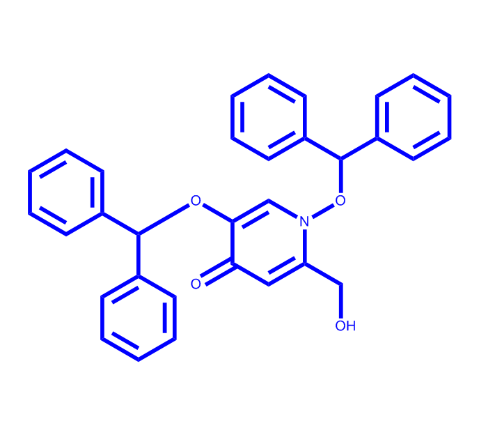 1,5-二(二苯甲基氧代)-2-(羟甲基)吡啶-4(1H)-酮,1,5-bis(benzhydryloxy)-2-(hydroxymethyl)pyridin-4(1H)-one