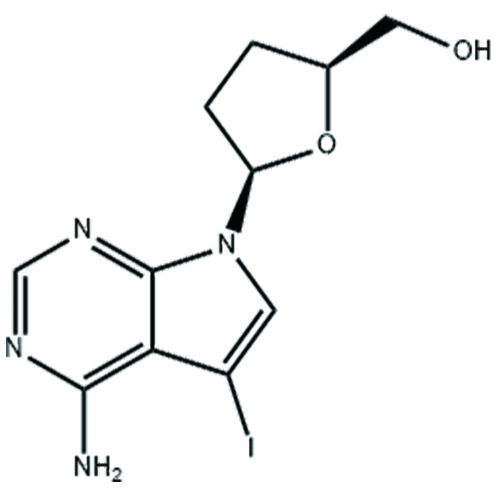 (2S,5R)-5-(4-氨基-5-碘-7H-吡咯并[2,3-D]嘧啶-7-基)四氢-2-呋喃甲醇,7-Iodo-2',3'-Dideoxy-7-Deaza-Adenosine