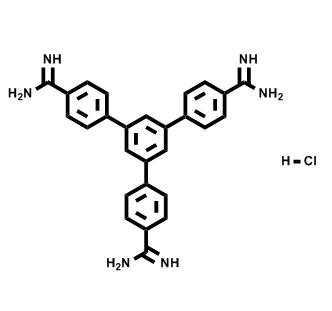 5'-(4-氨基甲酰苯基)-[1,1':3',1'-三联苯基]-4,4'-二(羧肟酰胺)三盐酸盐,5'-(4-carbamimidoylphenyl)-[1,1':3',1''-terphenyl]-4,4''-bis(carboximidamide),hydrochloride(1:3)