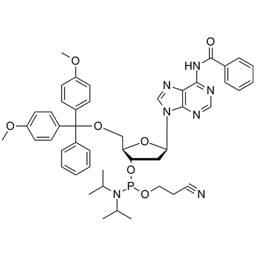 5'-O-(4,4'-二甲氧基三苯基)-N6-苯甲酰基-2'-脱氧腺苷-3'-(2-氰乙基-N,N-二异丙基)亚磷酰胺,DMT-dA(Bz)-CE