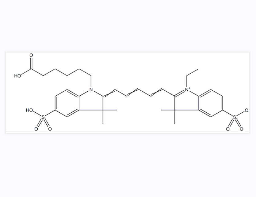 花氰染料cy5 2-[5-[1-(5-羧基戊基)-1,3-二氫-3,3-二甲基-5-磺基-2H-吲哚-2-亞基]-1,3-戊二烯基]-1-乙基-3,3-二甲基-5-磺基-3H-吲哚內(nèi)鹽,cy5