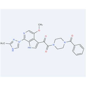 lithium 3-(2-(4-benzoylpiperazin-1-yl)-2-oxoacetyl)-4-methoxy-7-(3-methyl-1H-1,2,4-triazol-1-yl)pyrrolo[2,3-c]pyridin-1-ide