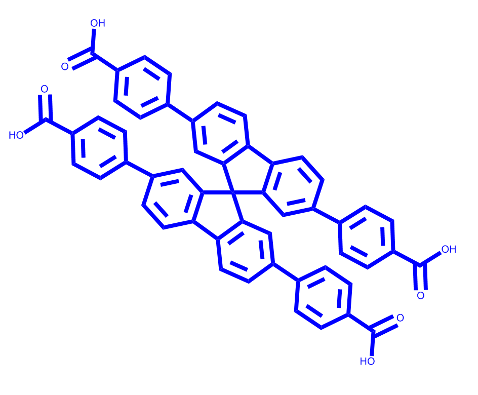 4,4',4",4"'-(9,9'-螺旋[芴]-2,2',7,7'-四酰基)四苯甲酸,Benzoic acid, 4,4',4'',4'''-(9,9'-spirobi[9H-fluorene]-2,2',7,7'-tetrayl)tetrakis-