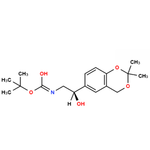 (2R)-N-(2-(2,2-二甲基-4H-1,3-苯并二恶英-6-基)-2-羟基乙基)氨基甲酸叔丁酯,tert-butyl (2R)-2-(2,2-dimethyl-4H-1,3-benzodioxin-6-yl)-2-hydroxyethylcarbamate