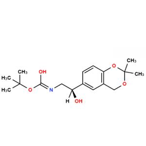 2R-N-(2-(2,2-二甲基-4H-1,3-苯并二恶英-6-基)-2-羟基乙基)氨基甲酸叔丁酯