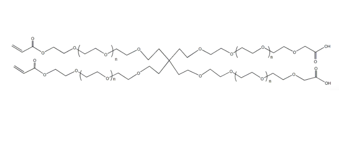 四臂聚乙二醇-(2臂-丙烯酸酯，2臂-乙酸）,4-ArmPEG-(2AC-2AA)