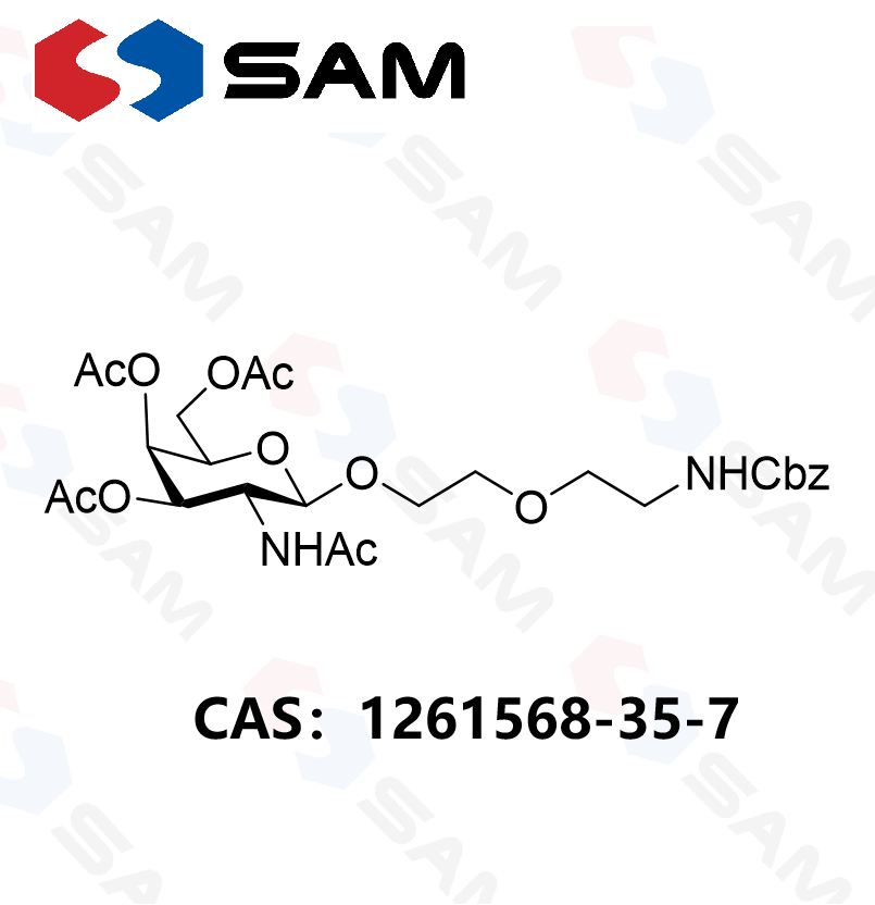 2-乙酰氨基-3,4,6-三-O-乙酰基-1-O-[(N-CBZ-氨基乙氧基)乙氧基] -2-脱氧-β-D-吡喃半乳糖,2-Acetamido-3,4,6-tri-O-acetyl-1-O-[(N-Cbz-aminoethoxy)ethoxy]-2-deoxy-β-D-galactopyranose