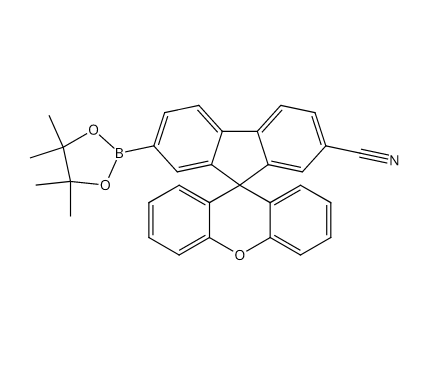 7-硼酸频哪醇酯-螺[9H-芴-9,9′-[9H]氧杂蒽]-2-腈基,7-(4,4,5,5-Tetramethyl-1,3,2-dioxaborolan-2-yl)-spiro[9H-fluorene-9,9′-[9H]xanthene]-2-carbonitrile