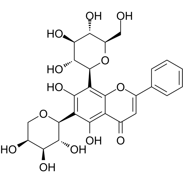 白杨素-6-C-阿拉伯糖-8-C-葡萄糖苷,Chrysin-6-C-arabinoside-8-C-glucoside