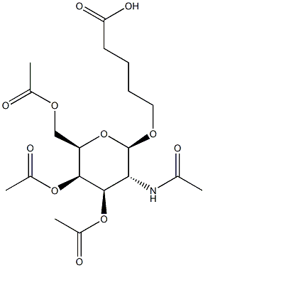 5-[[(2R,3R,4R,5R,6R)-3-乙酰氨基-4,5-二乙酰氧基-6-(乙酰氧基甲基)-2-四氢吡喃基]氧基]戊酸,5-[(3,4,6-Tri-O-acetyl-2-acetylamido-2-deoxy-b-D-galactopyranosyl)oxy]pentanoic acid