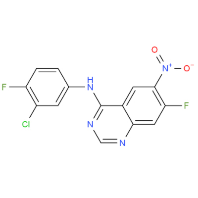 N-(3-氯-4-氟苯基)-7-氟-6-硝基-4-喹唑啉胺,N-(4-(3-chloro-4-fluorophenyl))-7-fluoro-6nitroquinazolin-4-amine