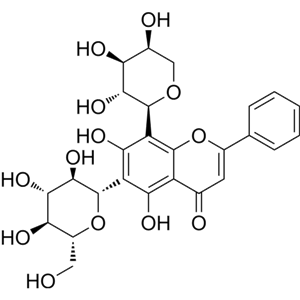 白杨素-6-C-葡萄糖-8-C-阿拉伯糖苷，185145-34-0，厂家直采。