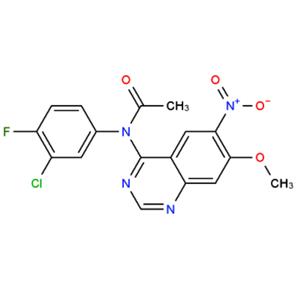 N-(3-氯-4-氟苯基)-N-(7-甲氧基-6- 硝基喹唑啉-4-基)乙酰胺
