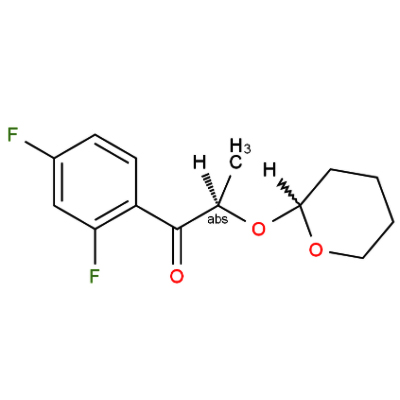 (2R)-1-(2,4-二氟苯基)-2-[(四氢-2H-吡喃-2-基)氧基]-1-丙酮,1-Propanone, 1-(2,4-difluorophenyl)-2-[(tetrahydro-2H-pyran-2-yl)oxy]-,(2R)-