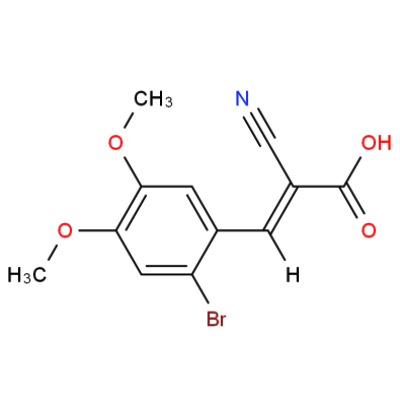 3-(2-溴-4, 5-二甲氧基苯基)-2-腈基-2-丙烯酸,3 - (2-bromo-4,5-dimethoxyphenyl) - 2-nitrile-2-acrylic acid