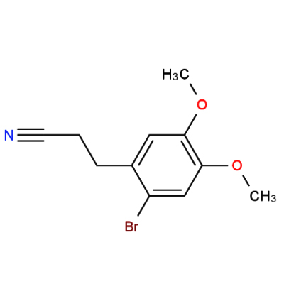 2-溴-4,5-二甲氧基-苯丙腈,2-bromo-4,5-dimethoxy-phenylpropionitrile