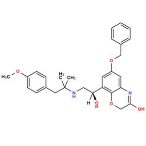 8-[(1R)-1-羟基-2-[[2-(4-甲氧基苯基)-1,1-二甲基乙基]氨基]乙基]-6-(苄氧基)-2H-1,4-苯并恶嗪-3(4H)-酮,6-Benzyloxy-8-{(R)-1-hydroxy-2-[2-(4-methoxy-phenyl)-1,1-dimethyl-ethylamino]-ethyl}-4H-benzo[1,4]oxazin-3-one