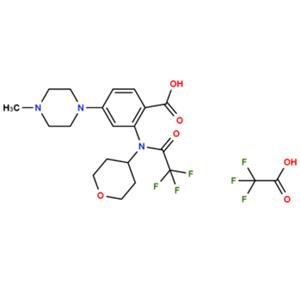 4-(4-甲基-1-哌嗪基)-2-[(4-四氢吡喃基)(2,2,2-三氟乙酰基)氨基]苯甲酸三氟乙酸盐,4-(4-methylpiperazin-1-yl)-2-[(tetrahydropyran-4-yl)(2,2,2-trifluoroacetyl)amino]benzoic acid fluoroacetate