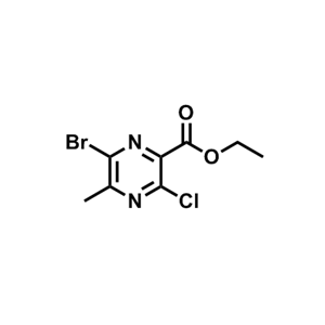 6-溴-3-氯-5-甲基吡嗪-2-羧酸乙酯