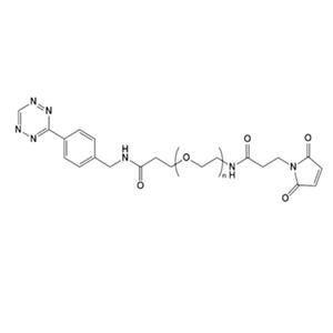 Tetrazine-PEG-Maleimide，四嗪-聚乙二醇-马来酰亚胺