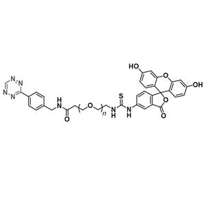 四嗪-聚乙二醇-荧光素,Tetrazine-PEG-Fluorescein;TZ-PEG-FITC