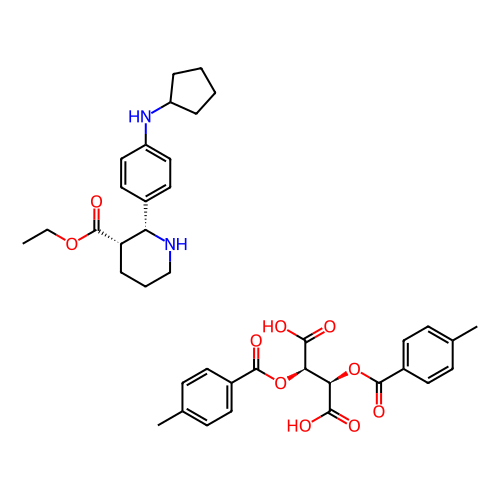 (2R,3S)-2-(4-(環(huán)戊基氨基)苯基)哌啶-3-甲酸乙酯(2R,3R)-2,3-二((4-苯甲酰基)氧基)琥珀酸酯,ethyl (2R,3S)-2-(4-(cyclopentylamino)phenyl)piperidine-3-carboxylate (2R,3R)-2,3-bis((4-methylbenzoyl)oxy)succinate