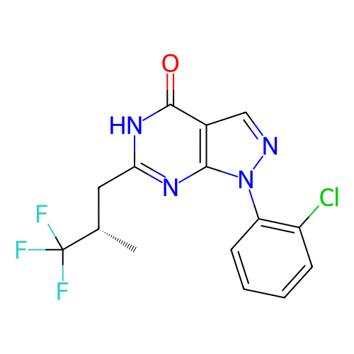 (S)-1-(2-氯苯基)-6-(3,3,3-三氟-2-甲基丙基)-1,7-二氫-4H-吡唑并[3,4-d]嘧啶-4-酮,(S)-BAY 73-6691