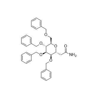 2-((2R,3R,4R,5R,6R)-3,4,5-三(苄氧基)-6-((苯甲氧基)甲基)四氢-2H-吡喃-2-基)乙酰胺,2-((2R,3R,4R,5R,6R)-3,4,5-tris(benzyloxy)-6-((benzyloxy)methyl)tetrahydro-2H-pyran-2-yl)acetamide
