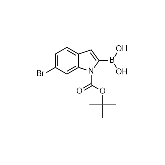 N-Boc-6-溴吲哚-2-硼酸,(6-Bromo-1-(tert-butoxycarbonyl)-1H-indol-2-yl)boronic acid