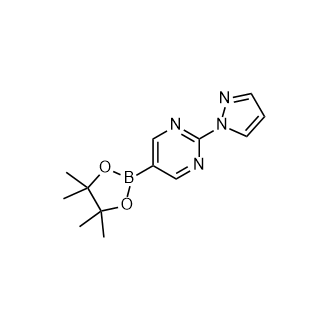 2-(1H-吡唑-1-基)-5-(4,4,5,5-四甲基-1,3,2-二氧硼烷-2-基)嘧啶,2-(1H-Pyrazol-1-yl)-5-(4,4,5,5-tetramethyl-1,3,2-dioxaborolan-2-yl)pyrimidine