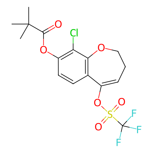 9-氯-5-(((三氟甲基)磺酰基)氧基)-2,3-二氢苯并[b]氧杂-8-基新戊酸酯,9-chloro-5-(((trifluoromethyl)sulfonyl)oxy)-2,3-dihydrobenzo[b]oxepin-8-yl pivalate