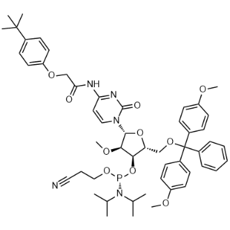 5'-O-(4,4-二甲氧基三苯甲基)-N-[[4-(叔丁基)苯氧基]乙?；鵠-2'-O-甲基胞苷-3'-(2-氰基乙基-N,N-二異丙基)亞磷酰胺,DMT-2'O-Methyl-rC(tac) Phosphoramidite