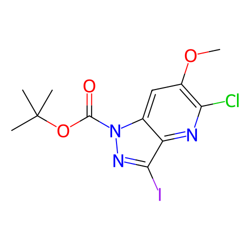 5-氯-3-碘-6-甲氧基-1H-吡唑并[4,3-b]吡啶-1-羧酸叔丁酯,tert-Butyl 5-chloro-3-iodo-6-methoxy-1H-pyrazolo[4,3-b]pyridine-1-carboxylate