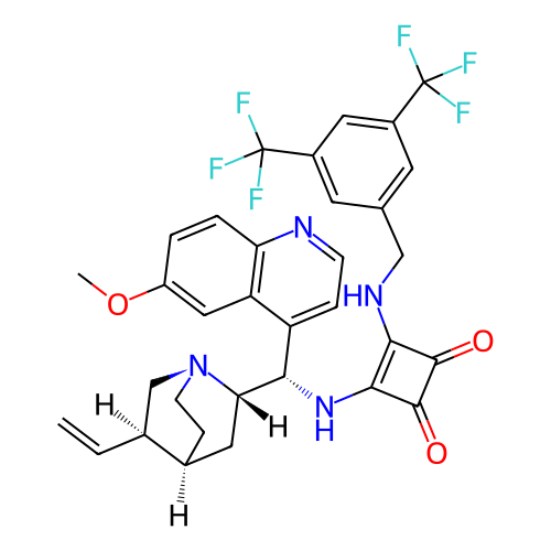 3-[[[3,5-二(三氟甲基)苯基]甲基]氨基]-4-[[(8α,9S)-6'-甲氧基奎宁-9-基]氨基]-3-环丁烯-1,2-二酮,3-[[[3,5-Bis(trifluoromethyl)phenyl]methyl]amino]-4-[[(8α,9S)-6'-methoxycinchonan-9-yl]amino]-3-cyclobutene-1,2-dione