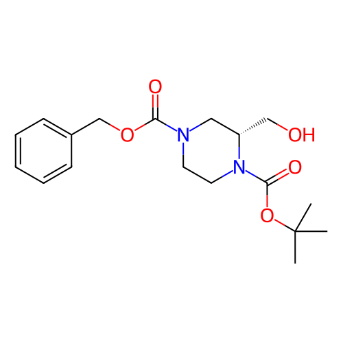 1-(叔丁基)(R)-2-(羥甲基)哌嗪4-芐基-1,4-二羧酸酯,4-Benzyl 1-(tert-butyl) (R)-2-(hydroxymethyl)piperazine-1,4-dicarboxylate