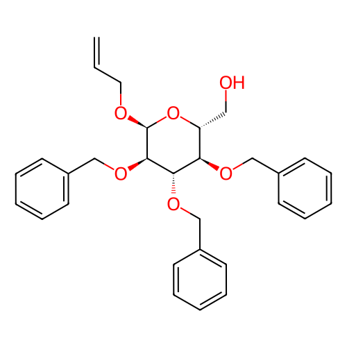 ((2R,3R,4S,5R,6S)-6-(烯丙氧基)-3,4,5-三(苄氧基)四氢-2H-吡喃-2-基)甲醇,((2R,3R,4S,5R,6S)-6-(allyloxy)-3,4,5-tris(benzyloxy)tetrahydro-2H-pyran-2-yl)methanol