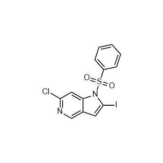 1-(苯磺酰基)-6-氯-2-碘-1H-吡咯并[3,2-c]吡啶,1-(Benzenesulfonyl)-6-chloro-2-iodo-1H-pyrrolo[3,2-c]pyridine