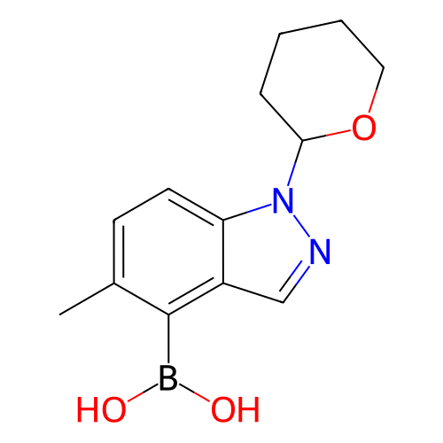 [5-甲基-1-(氧杂-2-基)-1H-吲唑-4-基]硼酸,[5-Methyl-1-(oxan-2-yl)-1H-indazol-4-yl]boronic acid