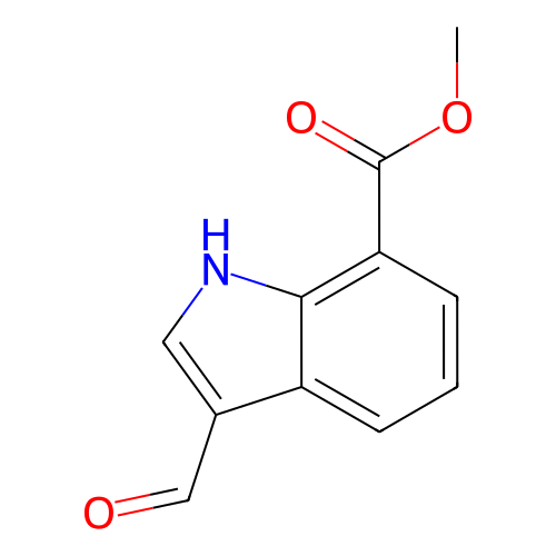 3-醛基-1H-吲哚-7-羧酸甲酯,Methyl 3-formyl-1H-indole-7-carboxylate