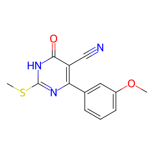 4-(3-甲氧基苯基)-2-(甲硫基)-6-氧代-1,6-二氢嘧啶-5-甲腈,4-(3-Methoxyphenyl)-2-(methylthio)-6-oxo-1,6-dihydropyrimidine-5-carbonitrile