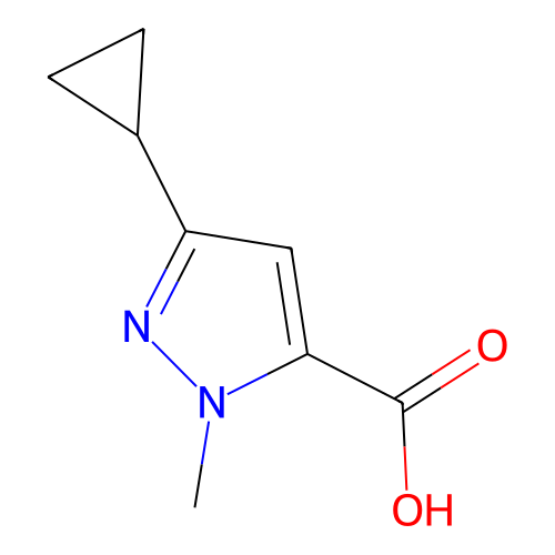 3-環(huán)丙基-1-甲基-1H-吡唑-5-羧酸,3-Cyclopropyl-1-methyl-1H-pyrazole-5-carboxylic acid