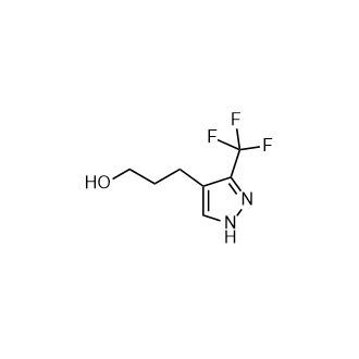 3-(3-(三氟甲基)-1H-吡唑-4-基)丙-1-醇,3-(3-(Trifluoromethyl)-1H-pyrazol-4-yl)propan-1-ol