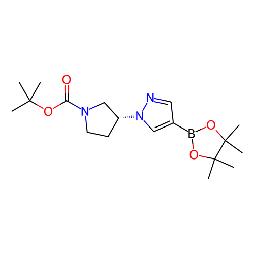 (3R)-3-[4-(四甲基-1,3,2-二氧杂硼杂环戊烷-2-基)-1H-吡唑-1-基]吡咯烷-1-羧酸叔丁酯,tert-Butyl (3R)-3-[4-(tetramethyl-1,3,2-dioxaborolan-2-yl)-1H-pyrazol-1-yl]pyrrolidine-1-carboxylate