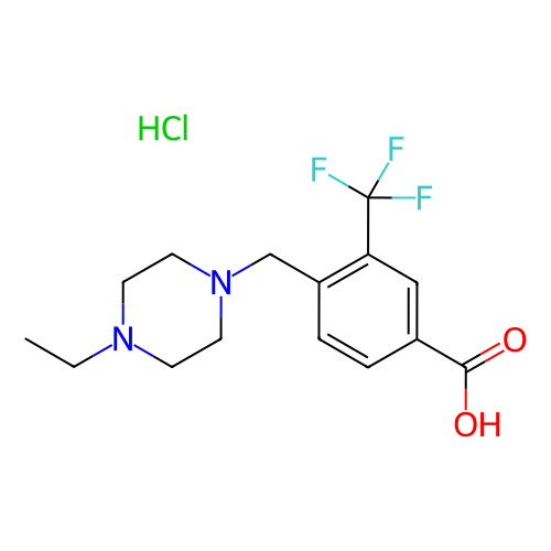 4-((4-乙基哌嗪-1-基)甲基)-3-(三氟甲基)苯甲酸盐酸盐,4-((4-Ethylpiperazin-1-yl)methyl)-3-(trifluoromethyl)benzoic acid hydrochloride