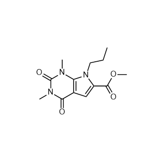 1,3-二甲基-2,4-二氧-7-丙基-2,3,4,7-四氫-1H-吡咯[2,3-d]嘧啶-6-羧酸甲酯,Methyl 1,3-dimethyl-2,4-dioxo-7-propyl-2,3,4,7-tetrahydro-1H-pyrrolo[2,3-d]pyrimidine-6-carboxylate
