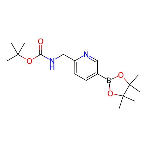 叔丁基 ((5-(4,4,5,5-四甲基-1,3,2-二氧硼烷-2-基)吡啶-2-基)甲基)氨基甲酸酯,tert-Butyl ((5-(4,4,5,5-tetramethyl-1,3,2-dioxaborolan-2-yl)pyridin-2-yl)methyl)carbamate